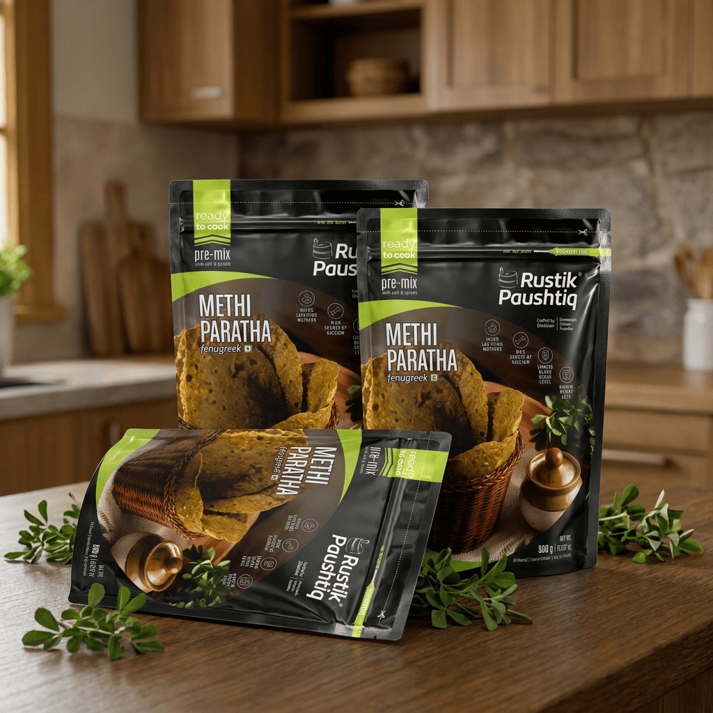 Methi Paratha Pre-Mix (Pack of 500 gm x 3)