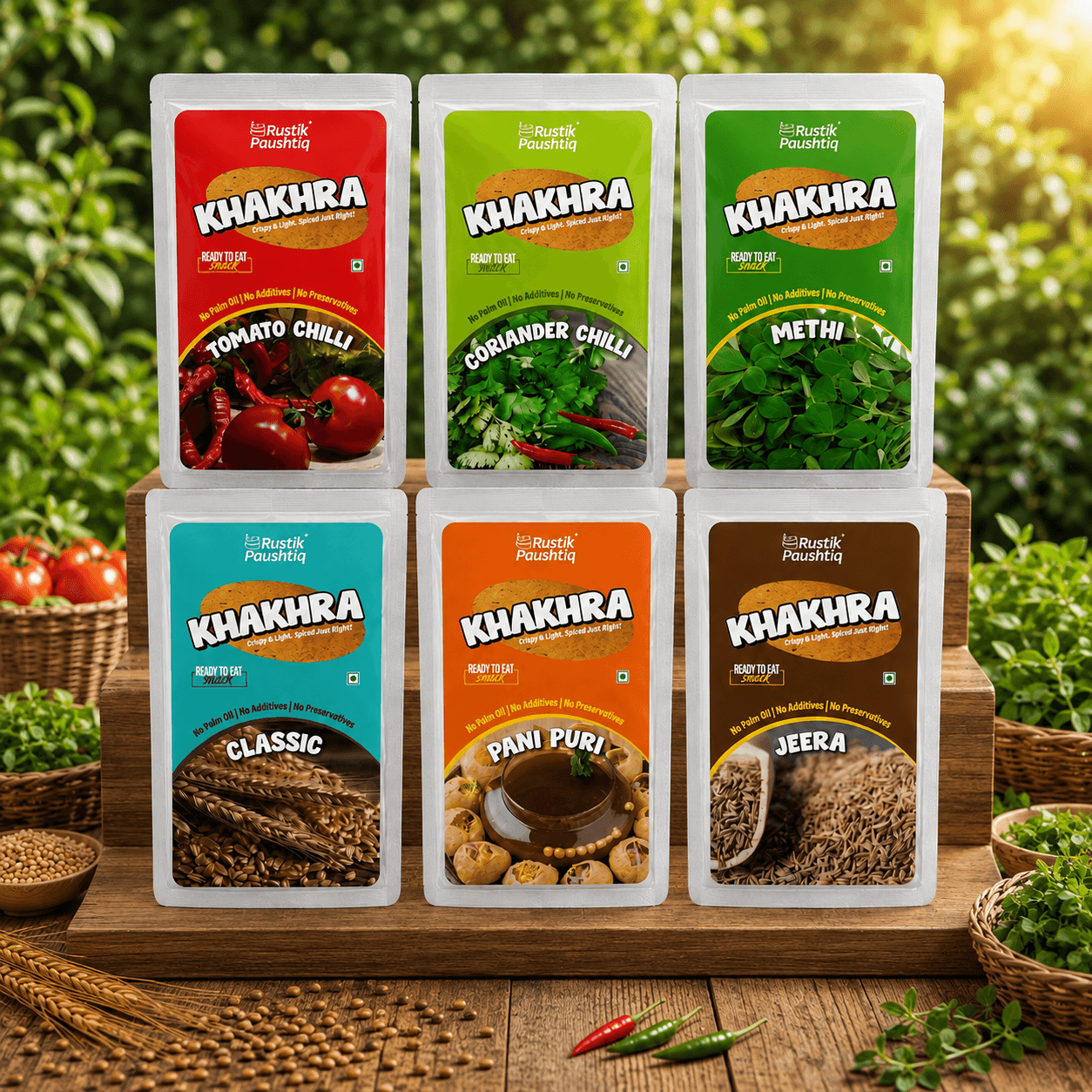 6 Travel Pack Khakhra( All-in-One Combo) (50gm*6)