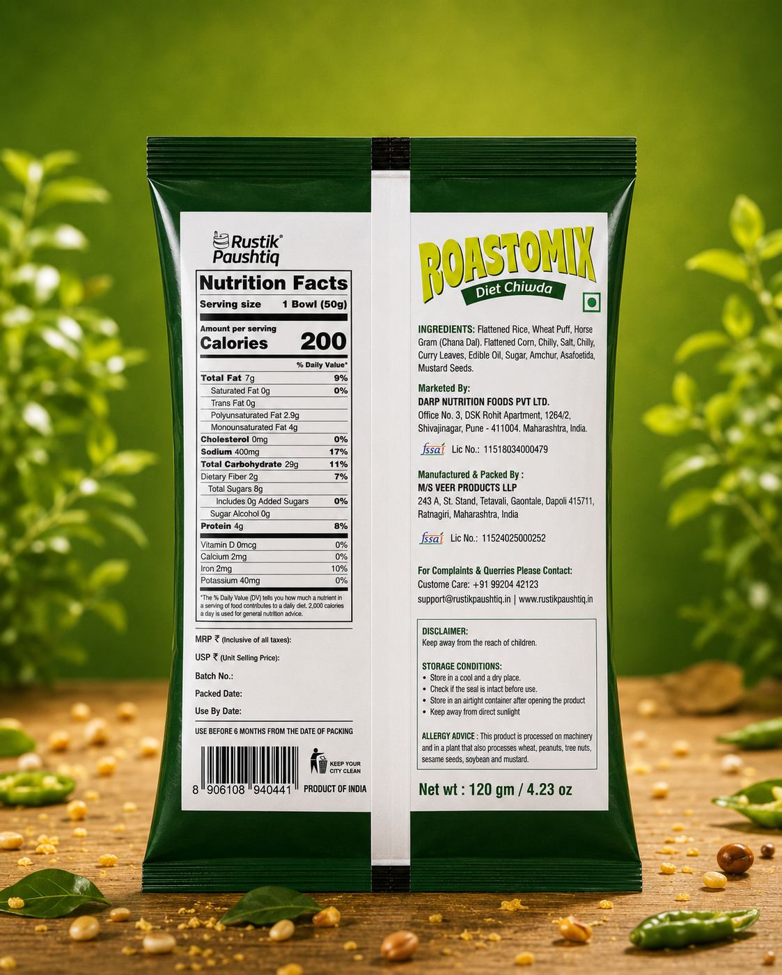 Roastomix Diet Chiwda 120gm